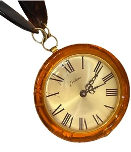 Vintage Nachlass Endura mechanisch funktionierende Uhr Anhänger Bakelit Halskette - Bild 1 von 11