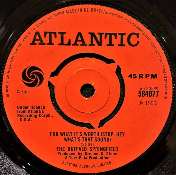 The Buffalo Springfield - For What It's Worth (Stop, Hey What's That Sound), 7", - Image 1 of 1