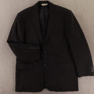 Chaqueta Pronto Uomo M 42R Azul Marino 100% Lana Sarga Elastizada Hecha en Canadá Blazer - Imagen 1 de 22