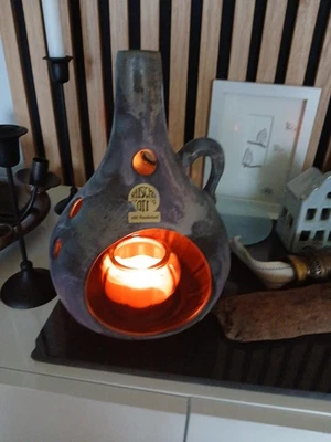 Mid Century Ruscha Keramik Windlicht  - Fat Lava - 26 cm - 1960er,Handarbeit  - Bild 1 von 4