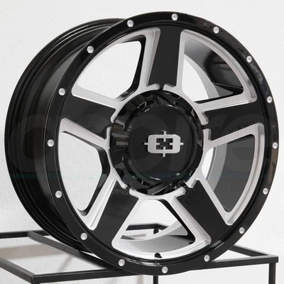 Vision HD 390 Empire 15x6 6x5,5/6x139,7 0 ruedas fresadas negras (4) 108 15" pulgadas Ri Foto 1 de 4