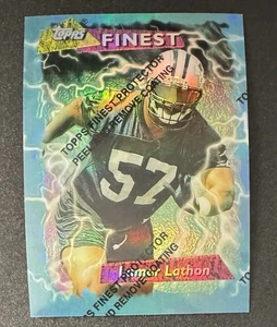 Lamar Lathon 1995 Topps Finest Refractor #188 - Carolina Panthers  - Imagen 1 de 2