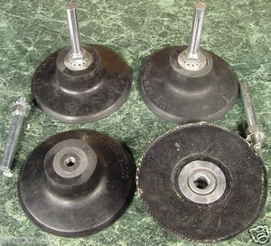 Two 3 inch ROLL LOCK HOLDER / MANDREL Disc Pad MADE IN USA Heavy Duty 1/4" - Picture 1 of 1