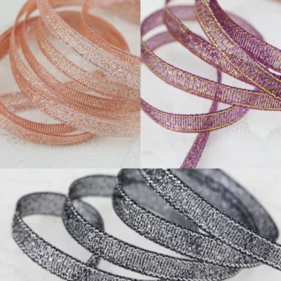 75 yards 1/4'' Black, Purple, and Pink Polyester Ribbon Finished Edges / NEW - Image 1 of 4