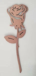 Metal 10" Tall Rose Plasma Cut Sign Art - Picture 1 of 3