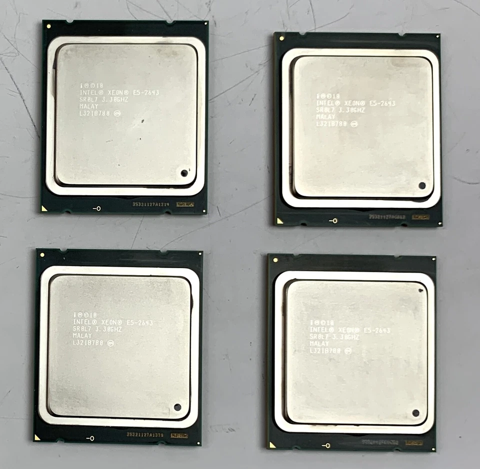 4x Intel Xeon E5-2643 - 4x 3,30 -3, 50 GHZ Server-Cpu/Processore (SR0L7) LGA2011 - Immagine 1 di 4