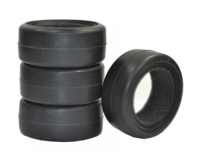 R/C SLICKREIFEN (4 STÜCK) SLICKS INKL. EINLAGEN FÜR 1:10 RC-CARS ( TAMIYA ETC.) - Bild 1 von 3