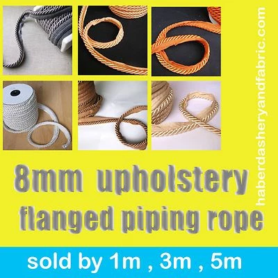 HAB&FAB Rivestimento flangiato corda per tubazioni 8 mm rifiniture cuscino rifiniture corda per tubazioni