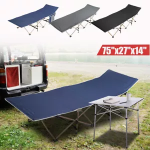 Lettino Pieghevole Portatile Militare Escursionismo Campeggio Dormire Siesta Letto 75"x27"x14" - Foto 1 di 14