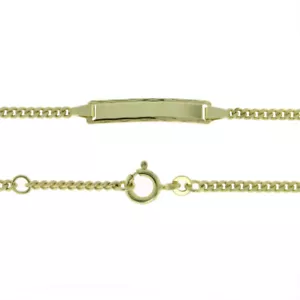 Ident Armband 12-14cm 333 Gold 8 kt. Schildband Panzer auch mit Gravur ID-Band - Picture 1 of 6