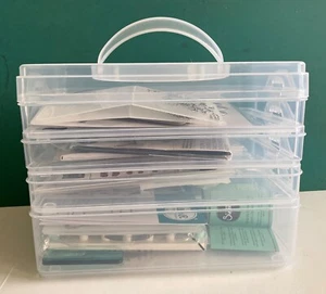 Sizzix Lot and Stackable 4 Tray Carry Around Organizer - Picture 1 of 15