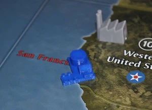 Axis & Allies Piezas/Piezas Personalizadas Impresas en 3D Base Naval en Azul (x10) - Imagen 1 de 4