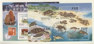 Fiji 1997 Hong Kong '97 & Hawksbill Turtle MS, used FDPM - Picture 1 of 1