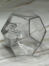 Frameless Geometric Glass Terrarium 5 1/2"x6 1/2" Floral Vase Tealight Candle