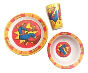 Marvel Spiderman Spidersense Kcare Melamin Geschirrset (Teller, Schüssel und Tasse) - Bild 1 von 5