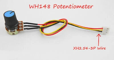 2PCS Potentiometer 10K OHM Linear Taper Rotary B10K Pot Knob XH2.54 Wire Cable - Image 1 of 2