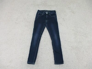 No Fuze Jeans 16 Girls Youth Size Blue Denim Skinny Stretch Dark Wash Mid Rise - Picture 1 of 11