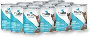 Nulo Grain Free Canned Wet Cat Food (Salmon & Mackerel, 12 oz, Case of 12) - Picture 1 of 3