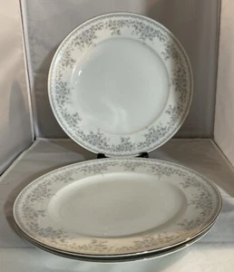 3 piatti Johann Haviland Baviera Germania pizzo reale blu bordo platino - Foto 1 di 4