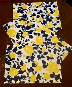 Kate Spade New York Garden Rose Blue & Yellow Set of 4 Placemats 19”X13" - Picture 1 of 17