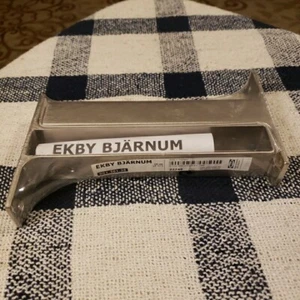 Ikea Ekby Bjarnum 22749 Shelf End Brackets Stainless Steel 7 1/2" 19 cm New NOS - Picture 1 of 7