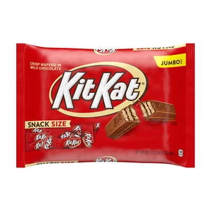 Kit Kat Milk Chocolate Wafer Snack Size Candy, Jumbo Bag 20.1 oz - Picture 1 of 5