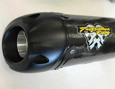 2015-2021 Yamaha FZ07 MT07 Two Brothers Typhoon Carbon Fiber Full Exhaust System - Image 1 of 4