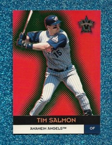 2000 PACIFIC VANGUARD GREEN PARALLEL #2 TIM SALMON NUMBERED 49/99 ANGELS 