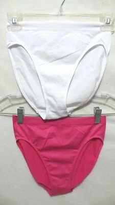 RHONDA SHEAR Mujer Sin Costuras 4% Spandex #4031 Paquete de 2 Calzoncillos Corte Alto L Bragas NUEVO Foto 1 de 3