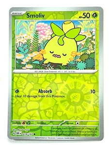 Smoliv 019/197 Reverse Holo Common Obsidian Flames Pokemon Pack Fresh Near Mint - Picture 1 of 8