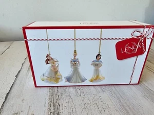 Lenox Disney Prinzessin 3 teiliges Ornament Set Porzellan Neu Weihnachtsbaum - Bild 1 von 7