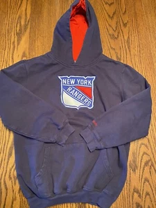 New York Rangers Youth XL Reebok NHL Official Hoodie Embroidered - Picture 1 of 4