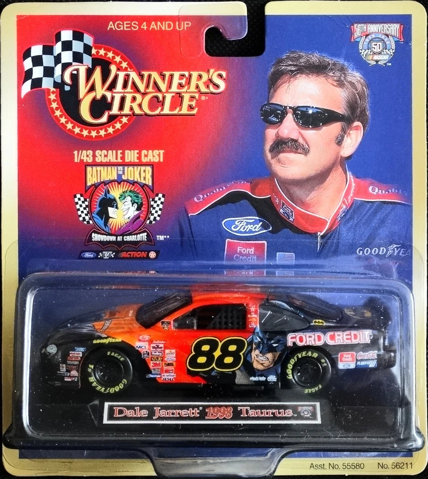 MINT VINTAGE 1998 Dale Jarrett 88 BATMAN 1:43 Scale WC Ford Taurus Diecast - Image 1 of 1