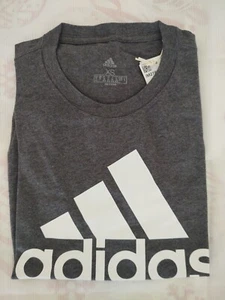 Adidas Women's Top XS Short Sleeve Cotton Graphic Tee T Shirt Dark Grey XS - Picture 1 of 6