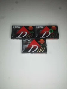 lot of 3 TDK D60 High Precision Output Type I Normal Audio Cassette Tapes New - Picture 1 of 1