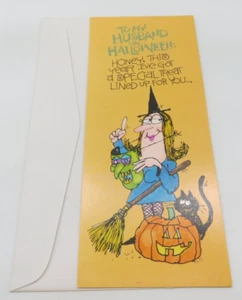 Vintage Halloween Greeting Card TO MY HUSBAND 1979 Hi Brows American Greetings - Picture 1 of 12