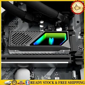 M.2 2280 SSD Heatsink 5V 3Pin ARGB SSD Radiator with Thermal Silicone Pad(Black) - Afbeelding 1 van 10