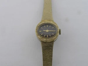 Vintage Jules Jurgensen Ladies Watch Brown Dial 1970's Needs Serviced - Picture 1 of 7