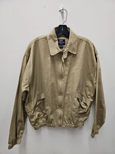 Willis & Geiger Cotton Khaki Full Zip Bomber Coat Jacket Men's Medium - Picture 1 of 6