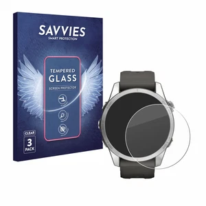 3x Savvies Schutzglas für Garmin Fenix 7S Pro Solar (42 mm) Glas Panzer Display - Zdjęcie 1 z 7
