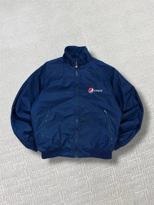 Chaqueta PEPSI Para Hombre Talla Mediana Azul Bordada Retro Vintage Años 80 90 Cremallera Y2K  Foto 1 de 4