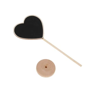 Pizarras mini corazón pizarra negra 10 piezas para letreros de mensajes - Imagen 1 de 11
