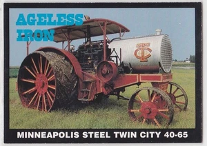 Vintage Minneapolis Steel Twin City 40-65 Metal Wheel Farm Tractor Trading Card - Picture 1 of 2