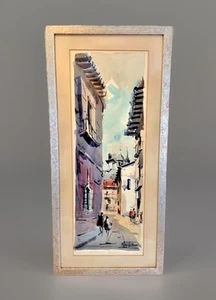 Manuel Vicente Mora Madrid Spanien Travesia Almendro Aquarell signiert gerahmt 1967 - Bild 1 von 24