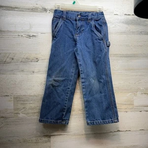 Fade Glory Boy's Straight Cargo Carpenter Jeans Blue Denim Size 4R Utility - Picture 1 of 4