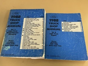 1988 Ford F-150, Bronco, Light Truck Truck Shop Manual, Volumes A & B - Foto 1 di 7