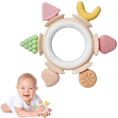 Silicone Teethers for Babies 6-12 Months, Teething Toys for Babies 0-6 Months, B - Image 1 of 4