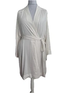 M&S Dream Satin Feel Lace Wrap Dressing Gown Size XL 20/22 - Picture 1 of 7