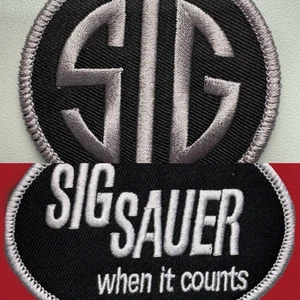 🔥QTY 2 Sig Sauer PREMIUM Embroidered Hook N Loop Patch Pistol Rifle Firearm Gun - Picture 1 of 11