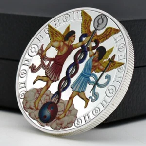 12 Sternbilder versilbert Ornament Medaille Zwillinge Herausforderung Münze Kunsthandwerk - Bild 1 von 12